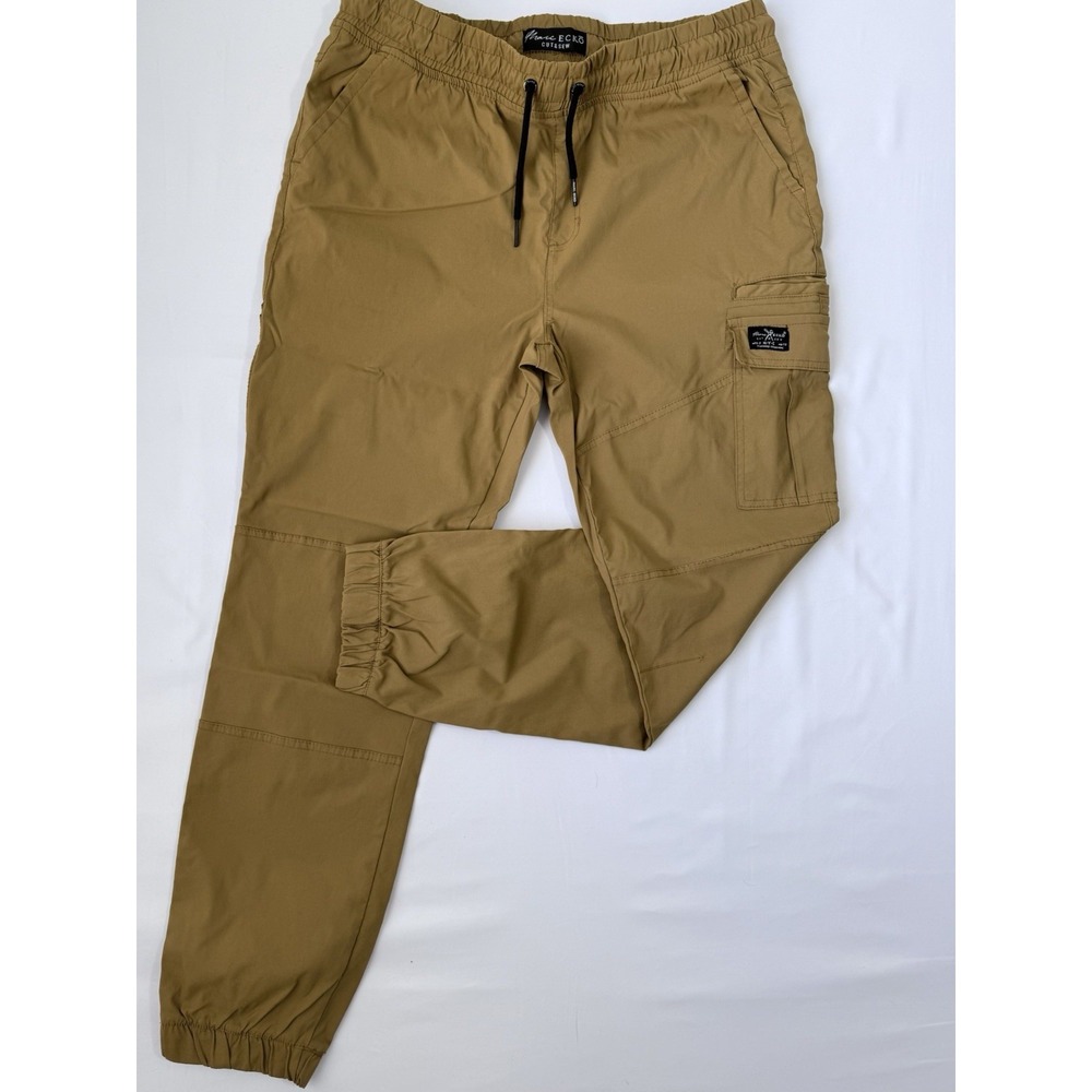 Marc Ecko Cut & Sew Cargo Jogger Pants Men's XL Khaki Stretch Utility